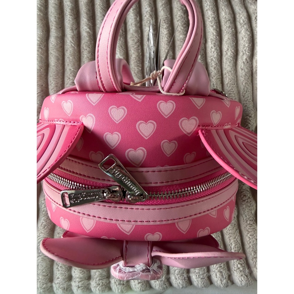 Disney Loungefly Mickey Minnie Mouse Love Story Pink Heart Mini Backpack NWT - Picture 6 of 6